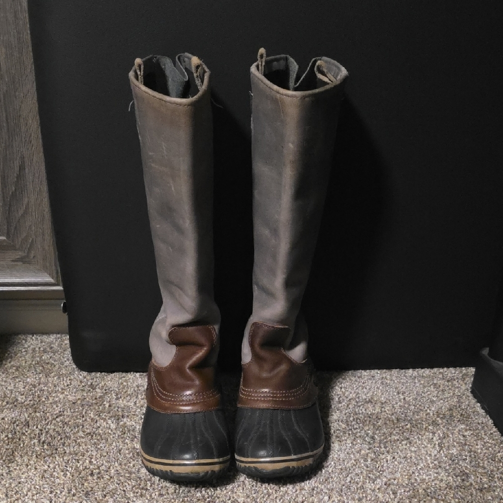 Sorel Gray and Brown Winter Boots